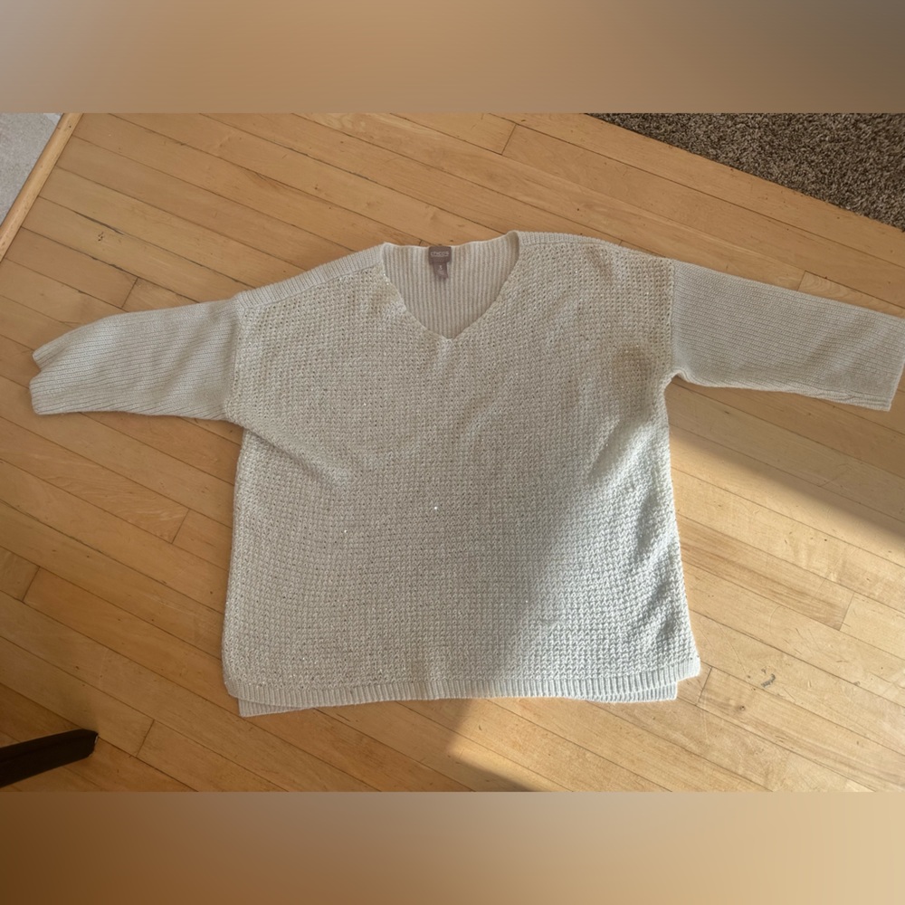 Chico’s mid sleeve knit sweater